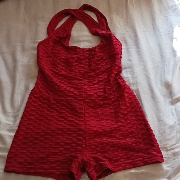 Shein red jumpsuit size 4 - Picture 2 of 5